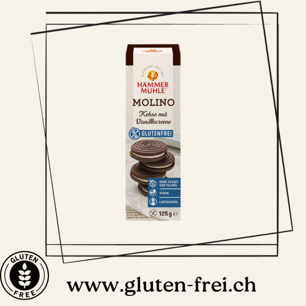 Molino cocoa cookies with vanilla cream